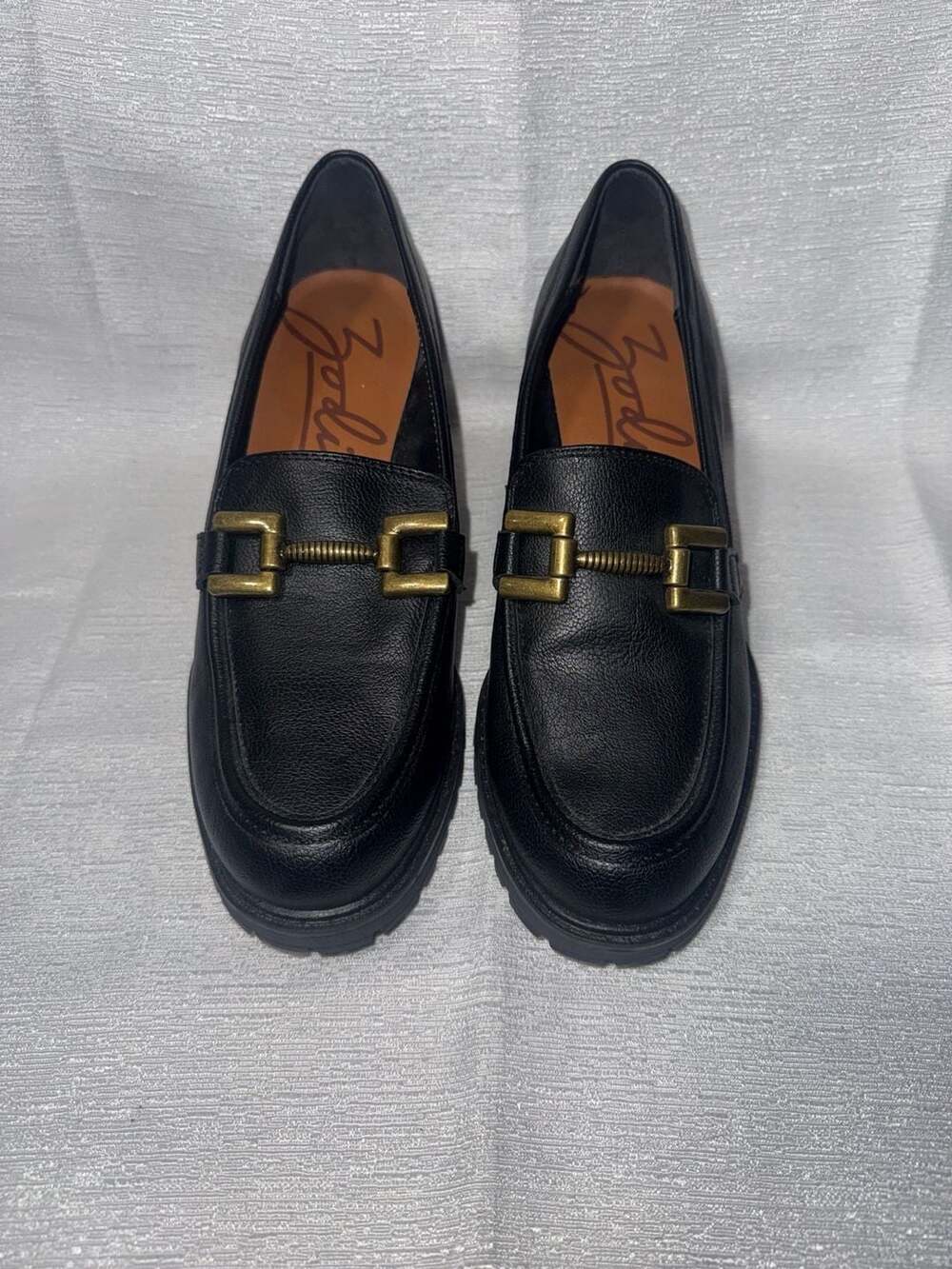 Zodiac Gemma Women's Lug Sole Loafers with Gold Hardware